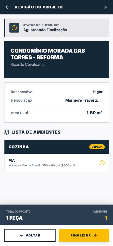 Revisão de projeto e peças no checklist do HEROGRAN